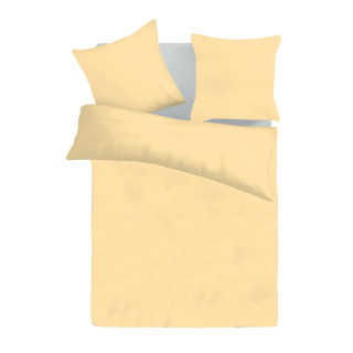 Монохромен памучен спален комплект Жълто