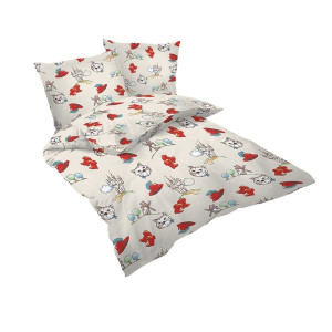 Памучен спален комплект Котаракът в чизми - Ранфорс