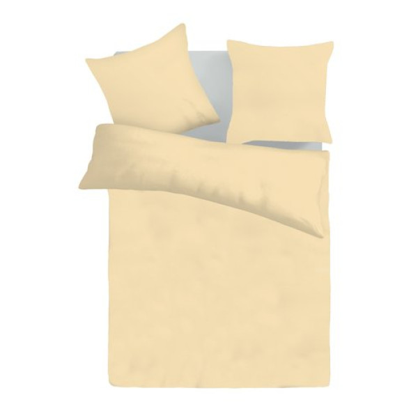 Памучен спален комплект в бледо жълто - Ранфорс
