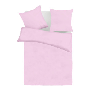 Монохромен памучен спален комплект Светло лилав  