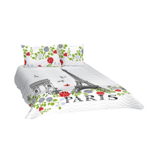 Памучно покривало за спалня с калъфки за възглавница - Триест