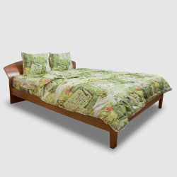 Любовно писмо - спален комплект от микрофибър, зелен