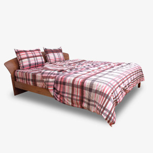 100% Памучен спален комплект Square Pink