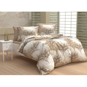 100% Памучен спален комплект Зима - бежово