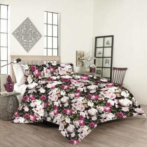 Памучен спален комплект с олекотена завивка Гардения