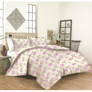 Спален комплект с олекотена завивка Ароматна роза - 100% Ранфорс