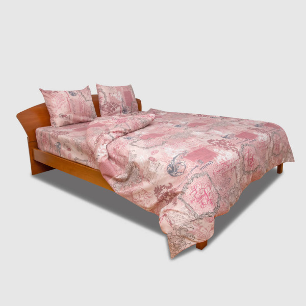 Микрофибърен спален комплект Романтика в розово