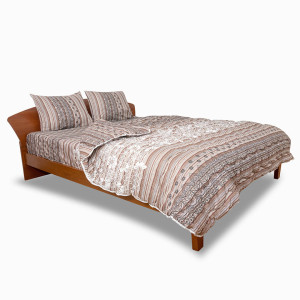 Микрофибърен спален комплект Романтика в бежово