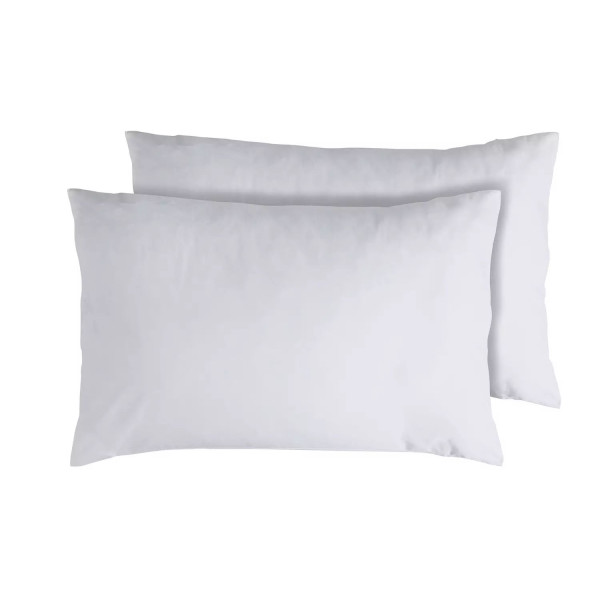 ДВЕ калъфки за възглавница в бяло - памучно трико
