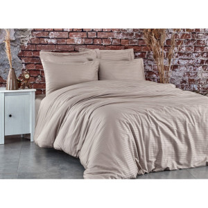 Спален комплект Бежов - Памучен сатен Спален комплект Бежов - Памучен сатен