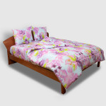 Микрофибърен спален комплект с розови цветя