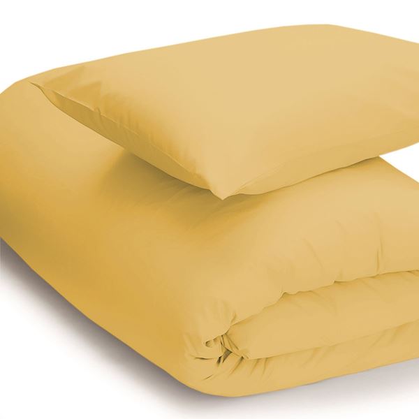 Жълт плик за завивка с калъфка за възглавница - 100% Памук