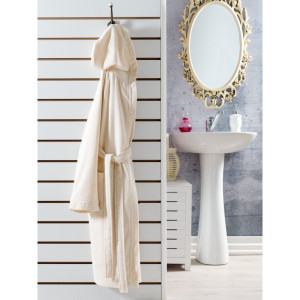 Памучен халат за баня в бежов цвят Памучен халат за баня в бежов цвят