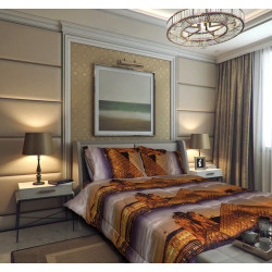 Романтичен спален комплект с 3D десен Аурелия
