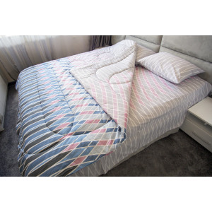 Стилно спално бельо със завивка Illusion - ранфорс