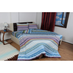 Стилно спално бельо със завивка Rainbow - ранфорс