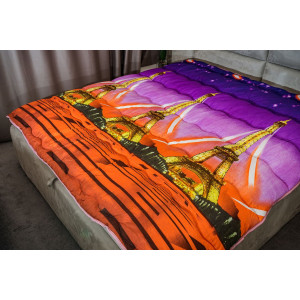 3D Микрофибърна олекотена завивка Светлините на Париж