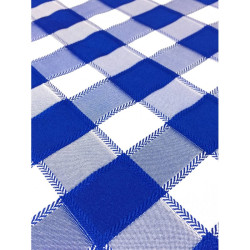 Карирана синя покривка за маса