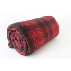 Одеяло Червено Каре - Полар