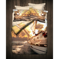 Памучен спален комплект 3D – Морско пътешествие