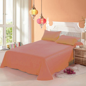 Кафяв чаршаф с калъфки за възглавница - 100% Памук