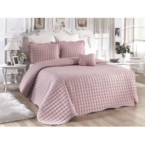 Луксозно покривало за спалня в пепел от рози - Amstet