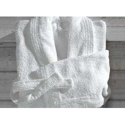 Хавлиен Халат БЯЛ Хотелски Тип Шал Яка