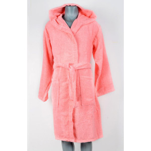 Луксозна серия Халат цвят червен с качулка Луксозна серия Халат цвят червен с качулка