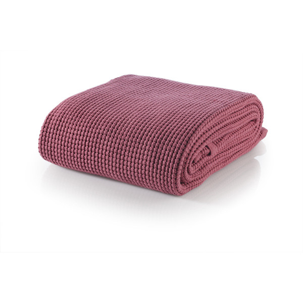 Луксозно памучно одеяло Марбела тъмно розово