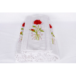 Кърпа Луксозна Колекция - 50/80 РОЗИ  Бродерия на Рози и Камъни