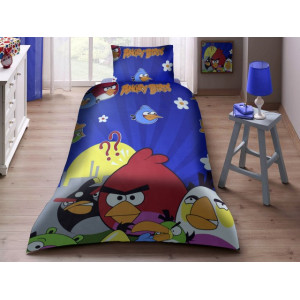 Детски памучен спален комплект Птиците