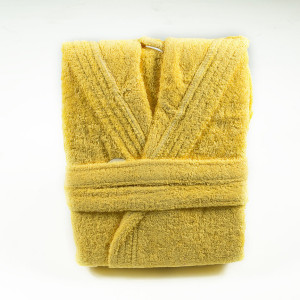 Памучен халат в жълт цвят Памучен халат в жълт цвят