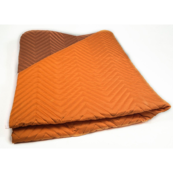 Двулицево шалте в оранжево - Микрофибър