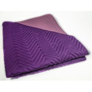 Двулицево шалте в пепел от рози и лилаво - Микрофибър