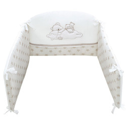 Памучен обиколник Sogni Doro – Tender Embroidery, 185х40 см