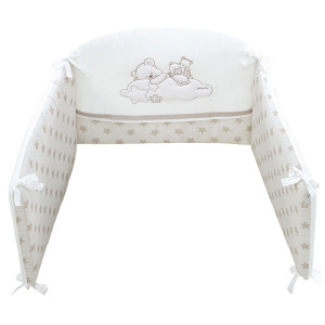 Памучен обиколник Sogni Doro – Tender Embroidery, 185х40 см