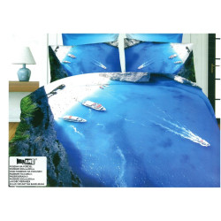 3D Спален комплект Синьо море