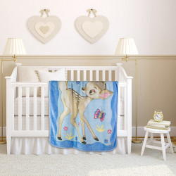Меко бебешко одеяло в бледо синьо - Грация