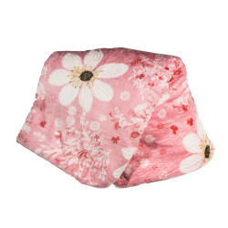 Розово одеяло на цветя - Полар