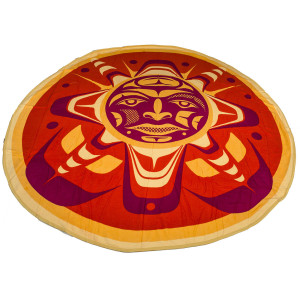 Модерна кърпа за плаж СЛЪНЦЕ - кръгла