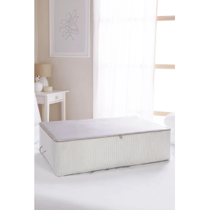 Луксозна кутия за съхранение от текстил - Бежово