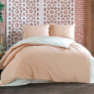 Спален комплект от сатениран памук - Beige and Cream