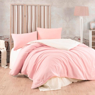 Спален комплект от сатениран памук - Cream and Pink