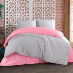 Спален комплект от сатениран памук - Pink and Gray