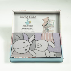 Приятен спален комплект за бебе - 100% Ранфорс - Pink Rabbit