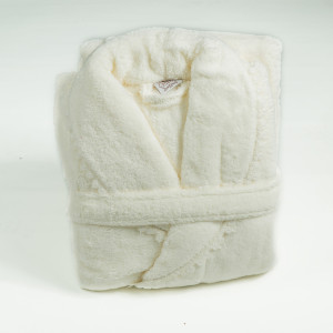 Стилен  халат с бродерия Maringa Сhampagne