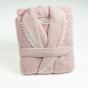 Стилен халат с бродерия Agra Pink Стилен халат с бродерия Agra Pink