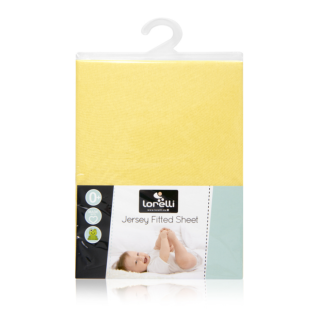 Жълт чаршаф за бебе от памучно трико