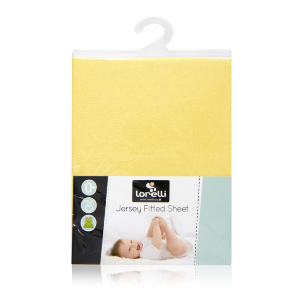 Жълт чаршаф за бебе от памучно трико
