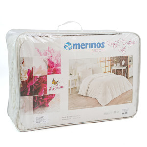 Комплект одеяло с калъфки Лариса - крем